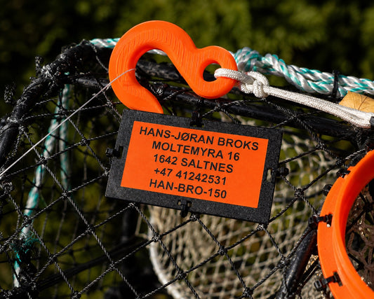 Merkeskilt for fiskeredskap